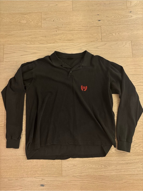 Balenciaga Other - Balenciaga Black Polo Shirt with Chest Crest Detail